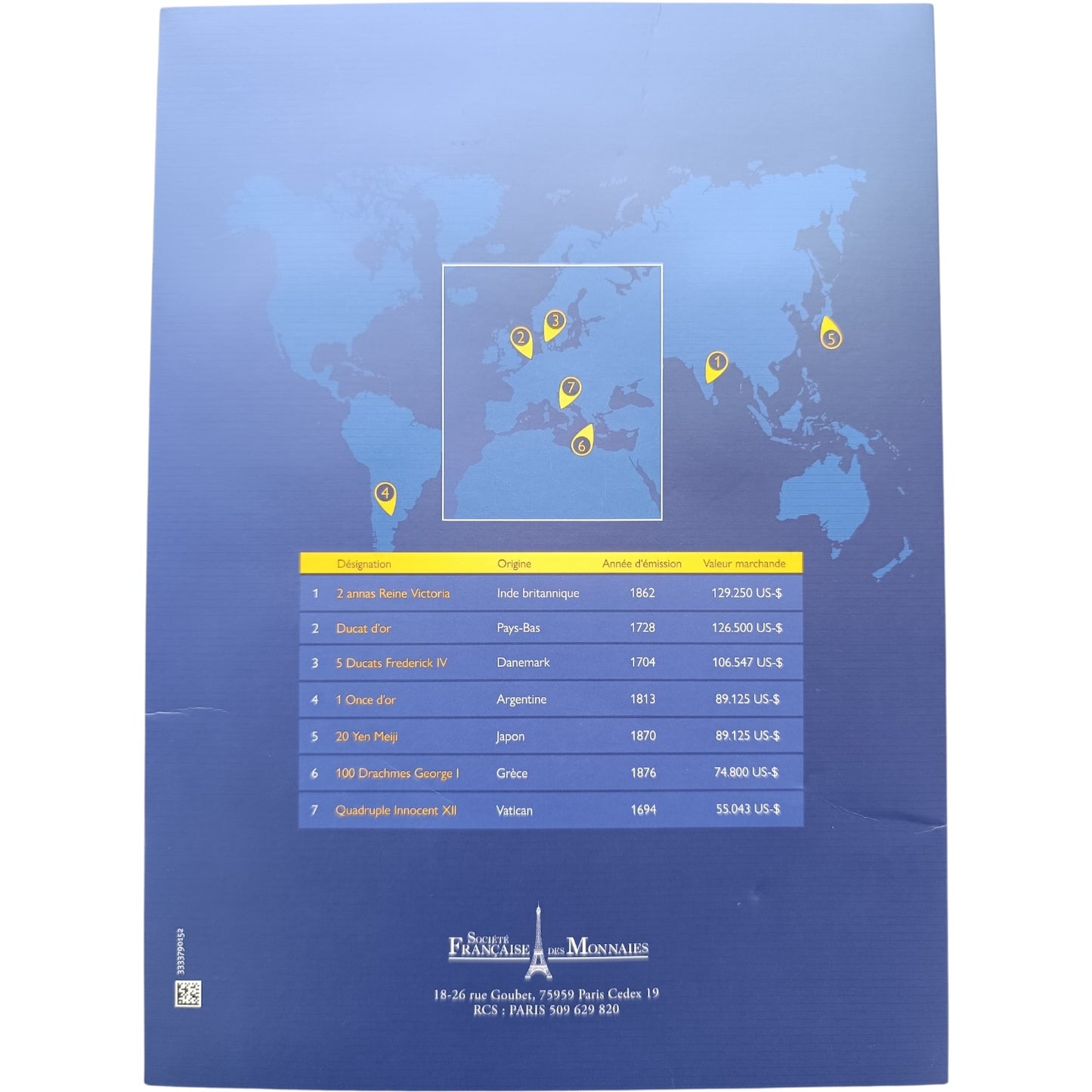 Coffret Îles Salomon 2020 7 pièces de 10 Dollars 1/100ème Once Or .999 BE