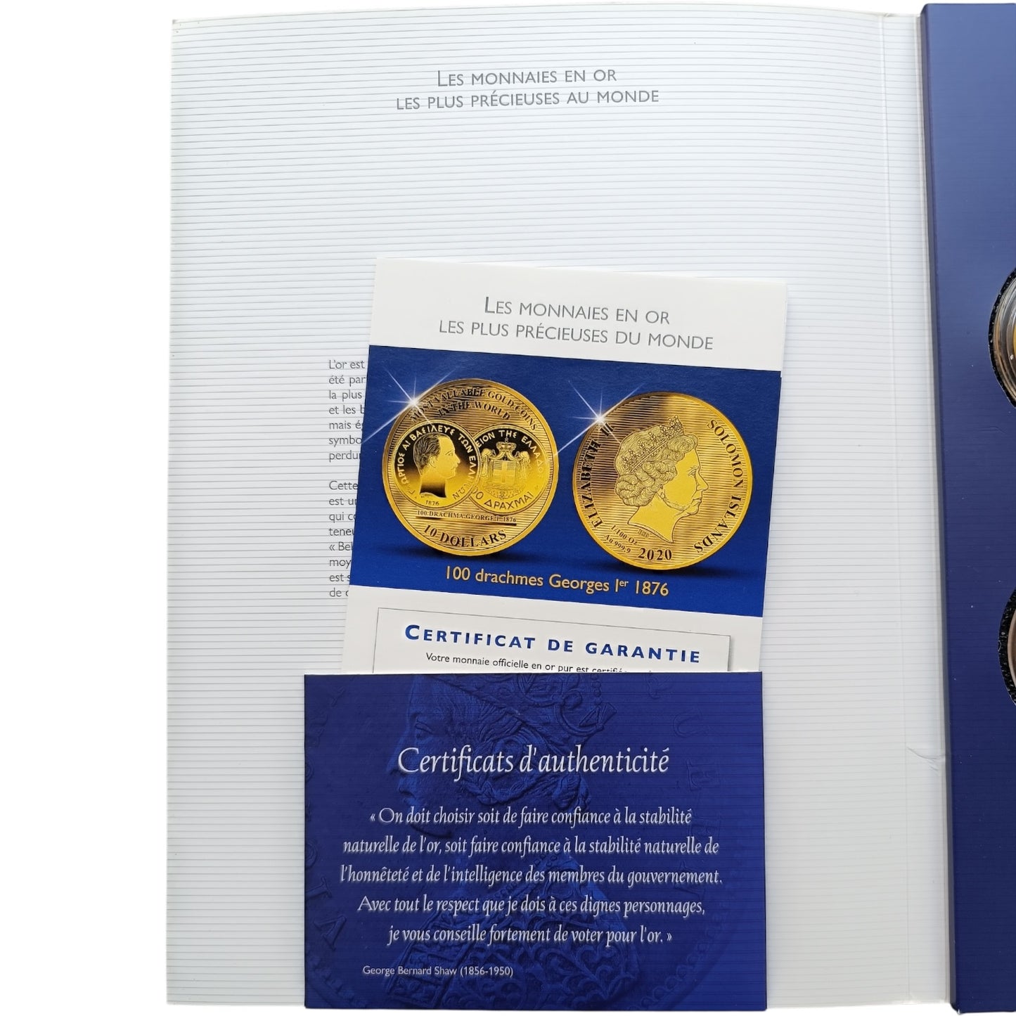 Coffret Îles Salomon 2020 7 pièces de 10 Dollars 1/100ème Once Or .999 BE