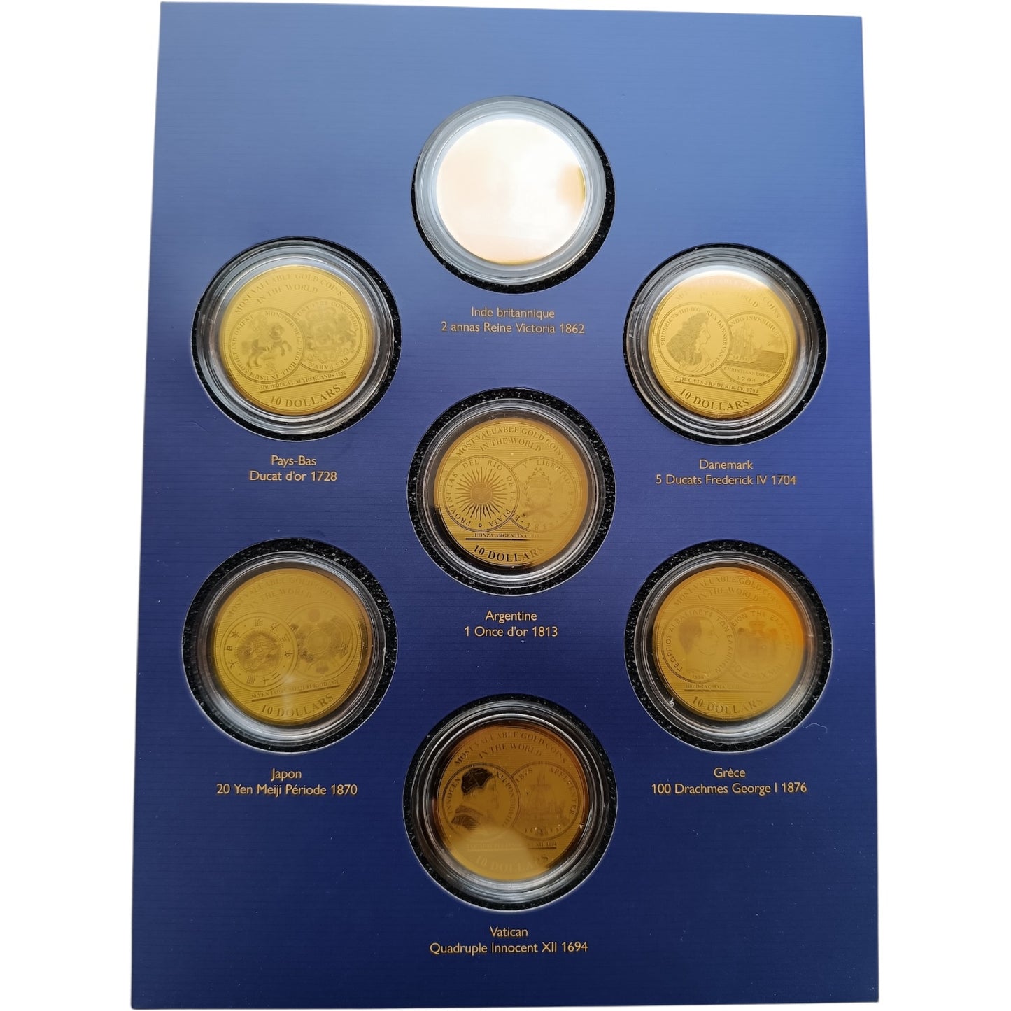 Coffret Îles Salomon 2020 7 pièces de 10 Dollars 1/100ème Once Or .999 BE