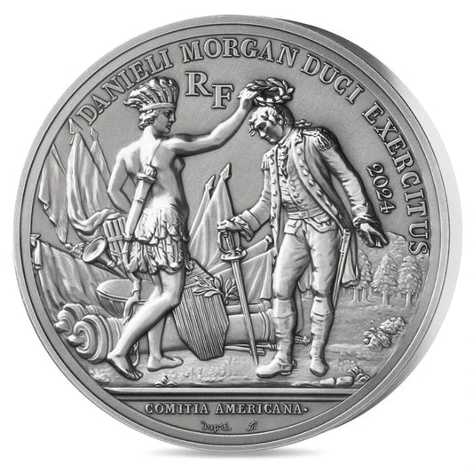Monnaie de Paris 25 Euros 2024 BE Finition ancienne Bataille de Cowpens Argent 2 Oz Dans son coffret