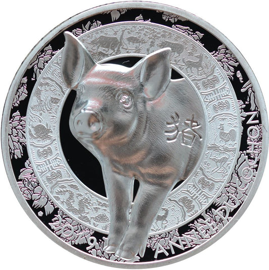 Monnaie de Paris 20 Euros 2019 BE Calendrier chinois année du Cochon Argent 1oz Dans son coffret