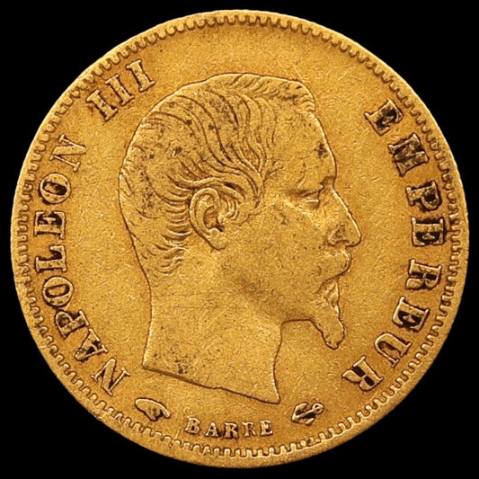 Napoléon III (1852-1870) 5 francs tête nue 1856 A Paris Or 1.59 gr