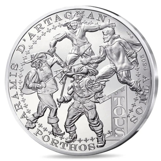 Monnaie de Paris 100 Euros 2024 Les trois Mousquetaires Alexandre Dumas Argent Dans son écrin