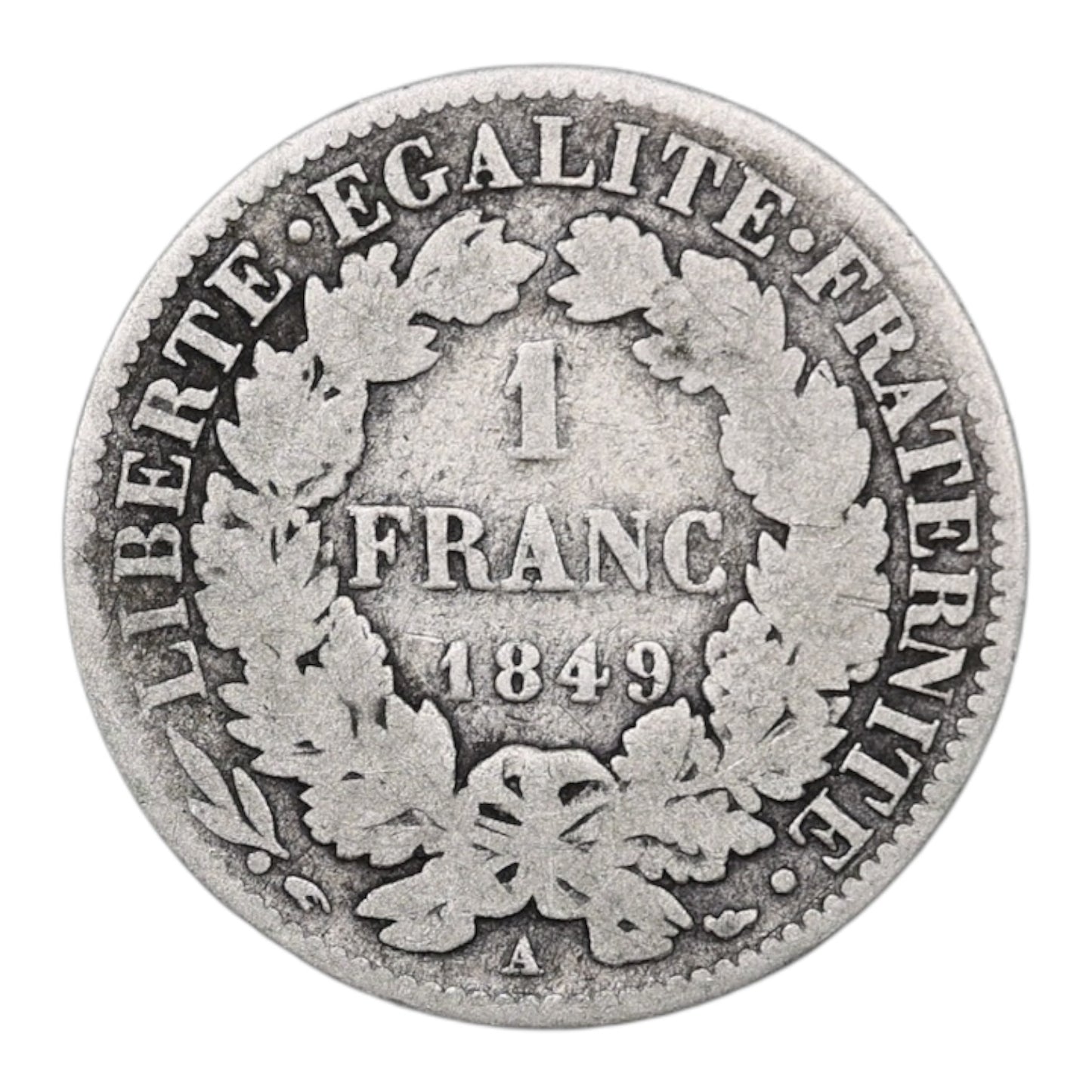 Cérès 1 Franc 1849 A Paris Argent