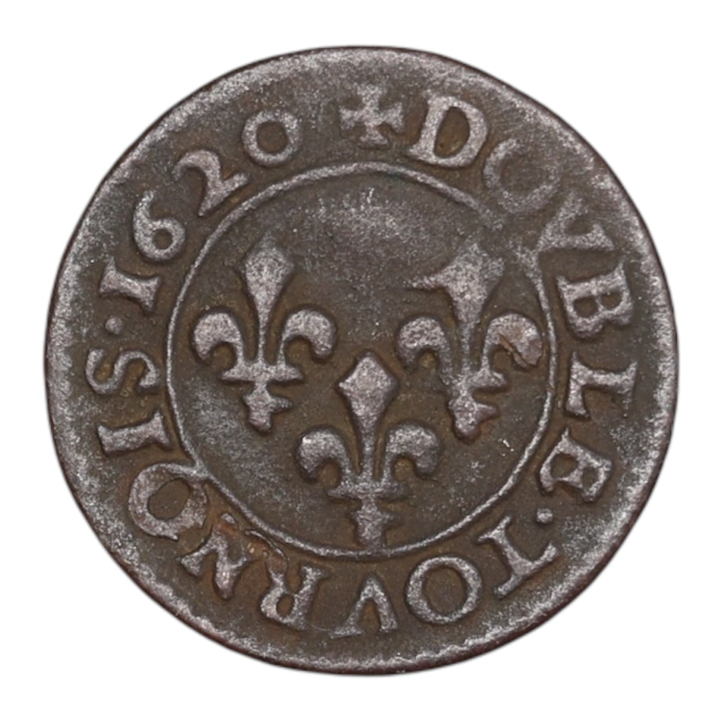Louis XIII (1610-1643) Double Tournois 1620 G Poitiers