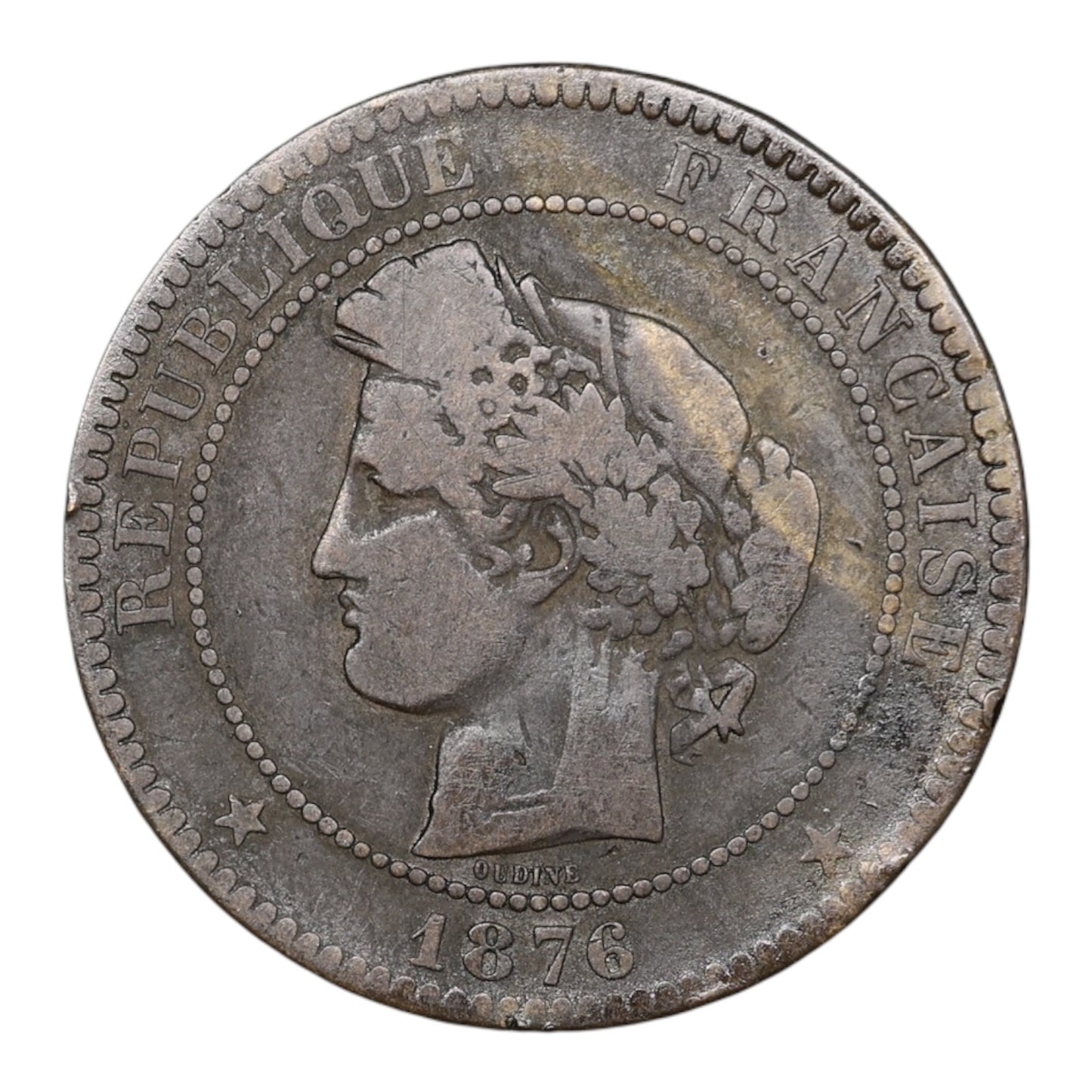 Cérès 10 Centimes 1876 K Bordeaux