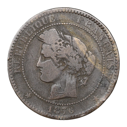 Ceres 10 Céntimos 1876 K Burdeos