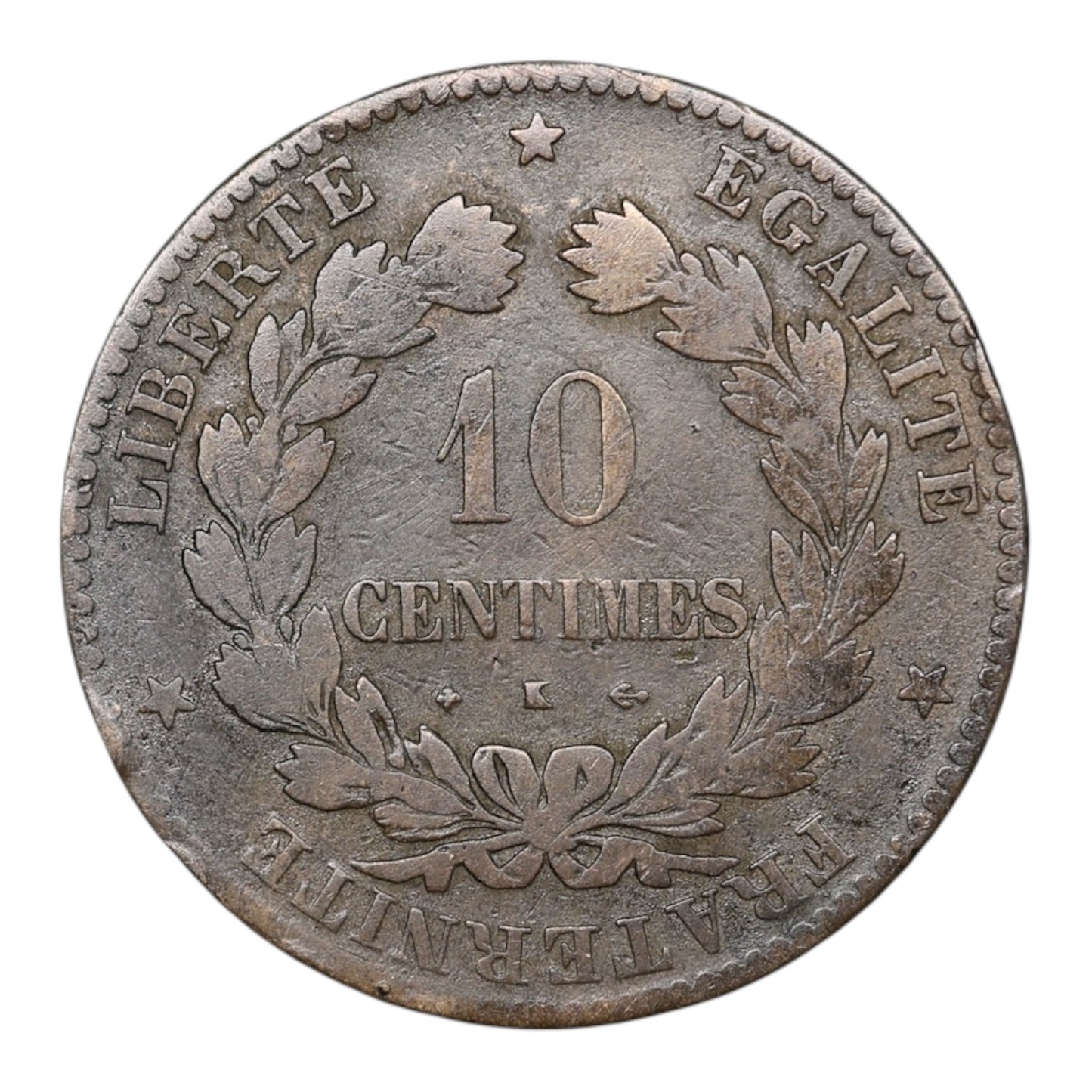 Cérès 10 Centimes 1876 K Bordeaux