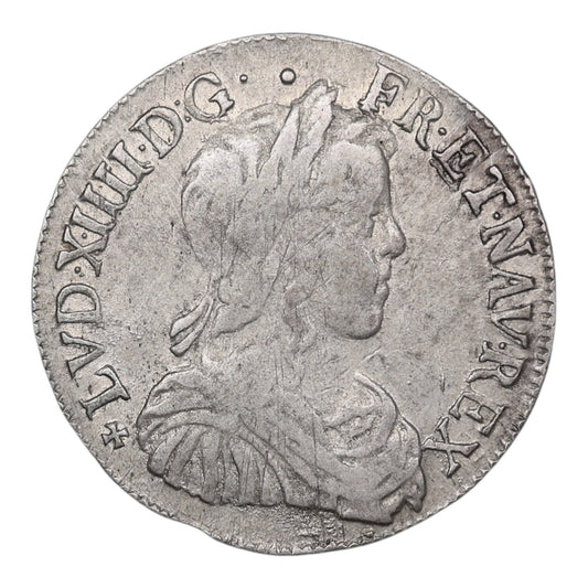 Louis XIV (1643-1715) half shield 1653 t nantes 13.51 gr