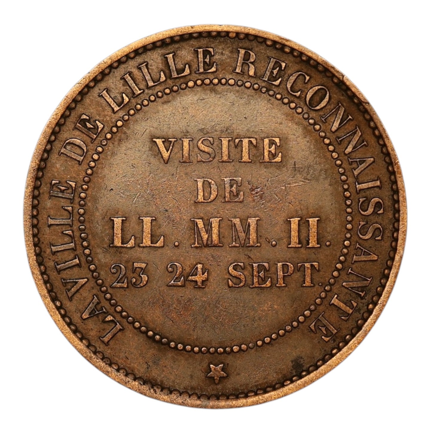 Napoleon III (1852-1870) Visit of Lille 23 September 24, 1853 Module 10 cents