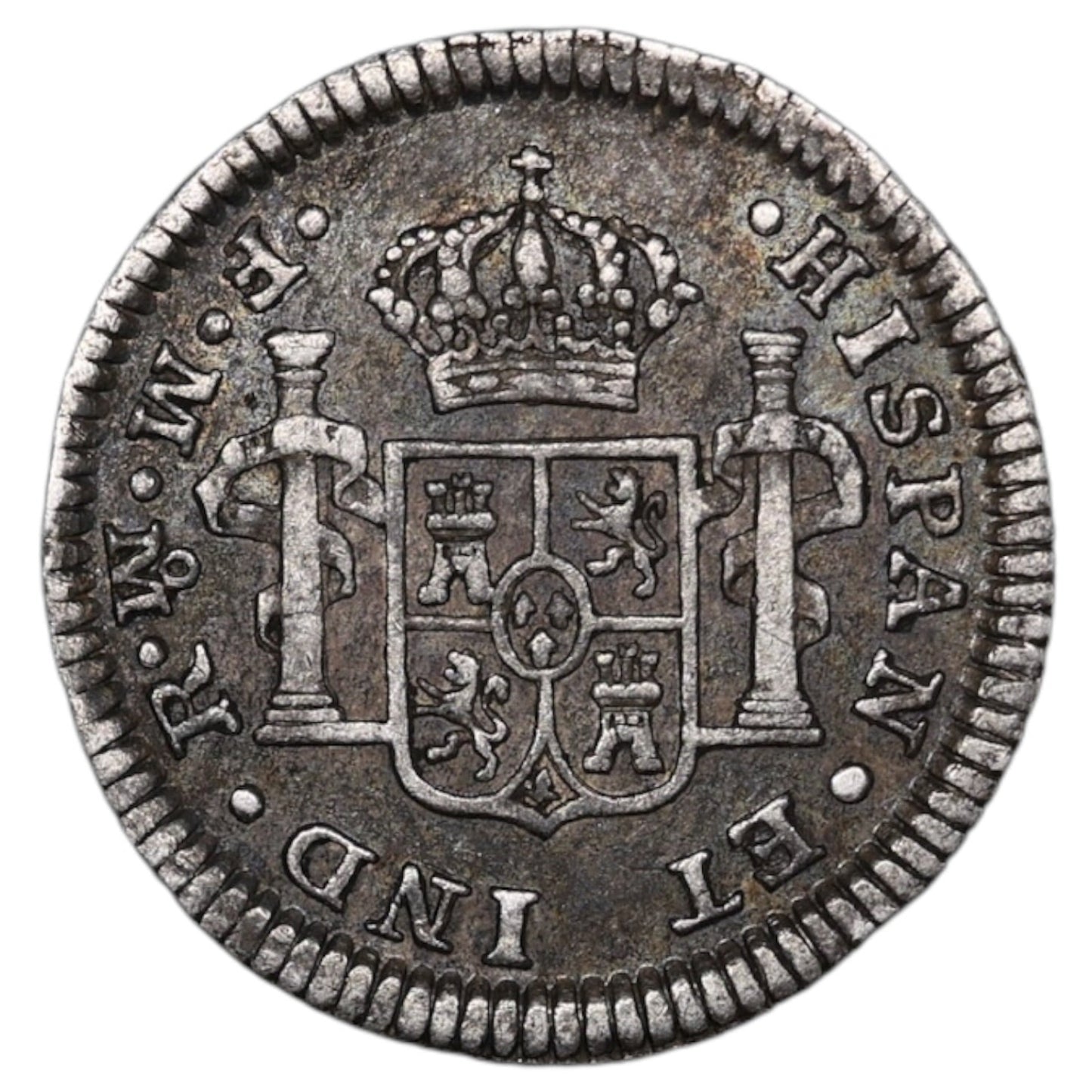 Mexique 1/2 Real 1772 Mexico Inverted mintmark and assayers Argent 1.69 gr