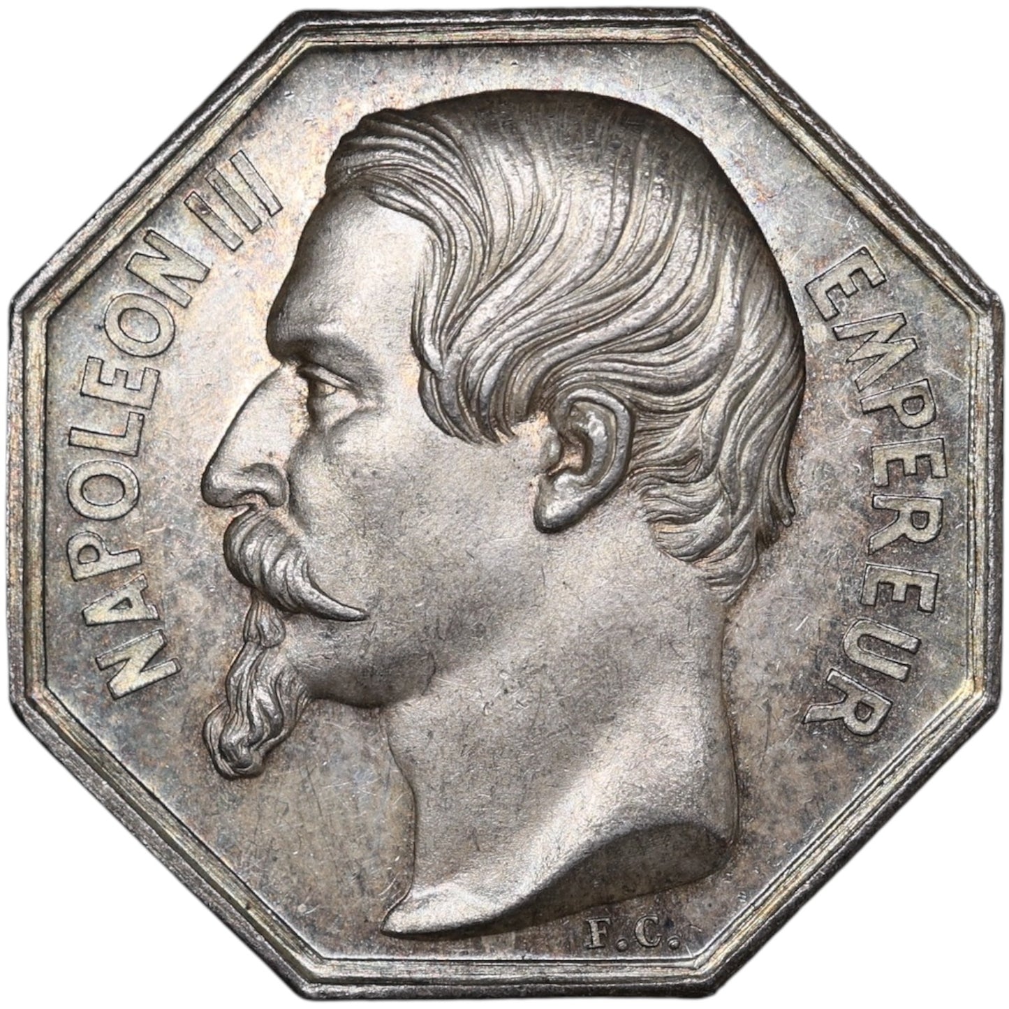 Ficha Compañía de Notarios Chateaudun Napoleón III Plata 12,44 gr 31 mm