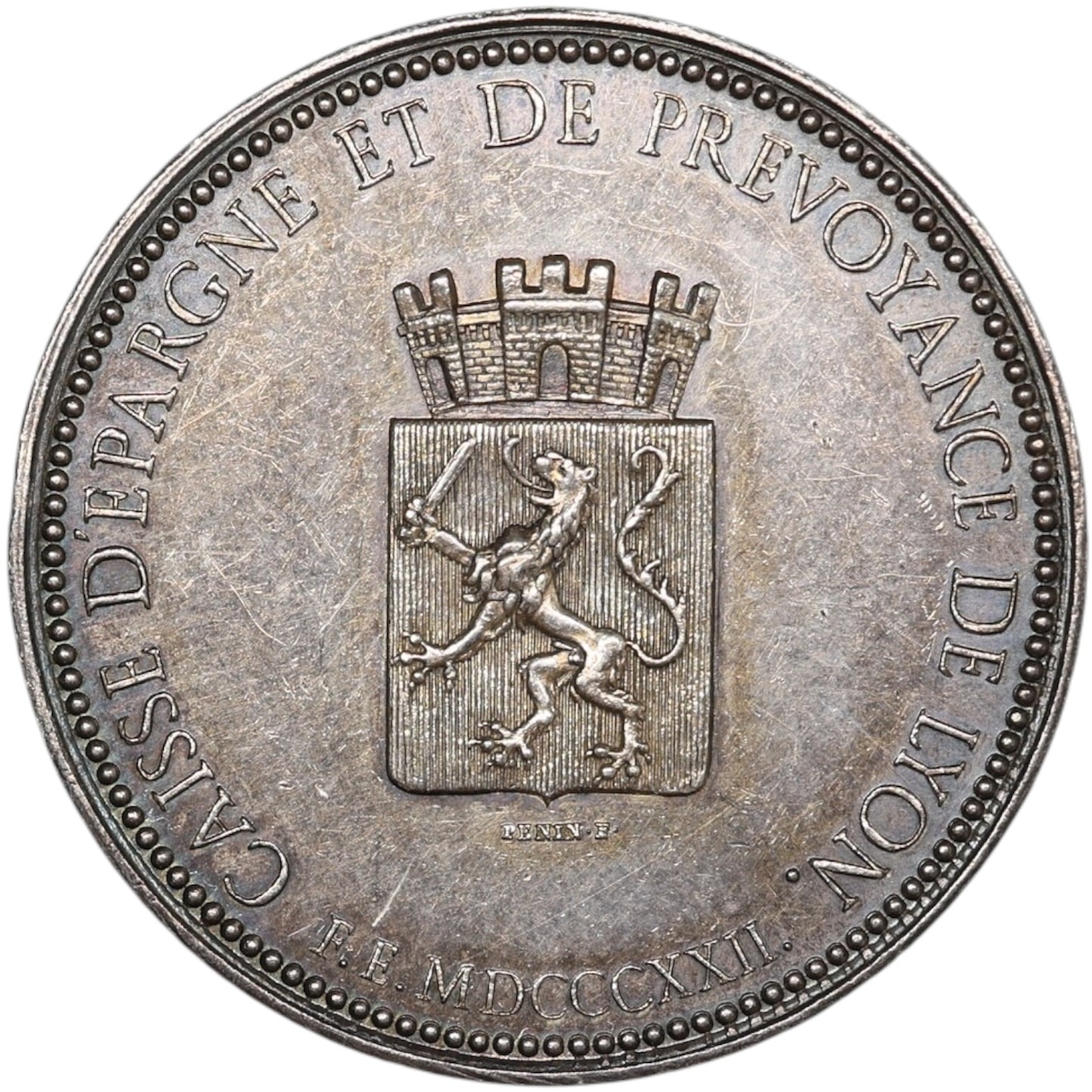 Jeton Caisse d'épargne et de Prévoyance de Lyon Argent 10.14 gr 32.5 mm