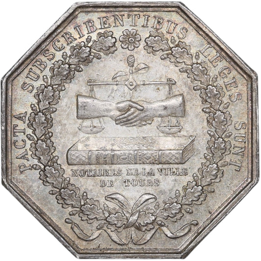 Jeton Notaires de Tours Argent 11.40 gr 30 mm