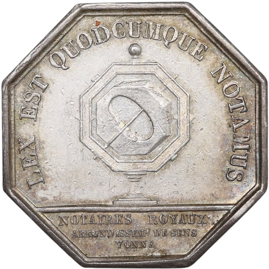 Ficha Notarias Reales de Sens Plata 13,95 gr 31 mm