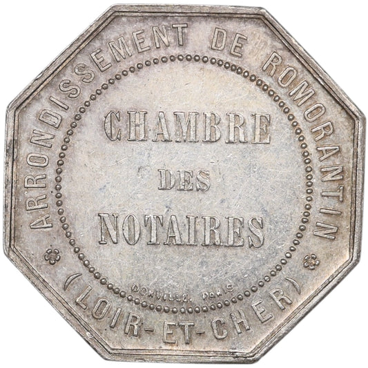 Ficha Cámara de Notarios de Romorantin (Loir et Cher) Plata 12,99 gr 29 mm