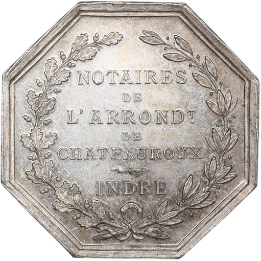 Ficha Notaria de Chateauroux (Indre) Plata 12,76 gr 28 mm