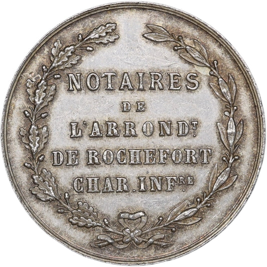 Ficha Notaria de Rochefort (Baja Charente) Plata 10,01 gr 28,5 mm