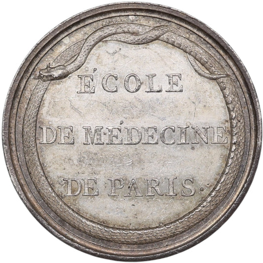Ficha Escuela de Medicina de París Plata 29 mm 12,20 gr