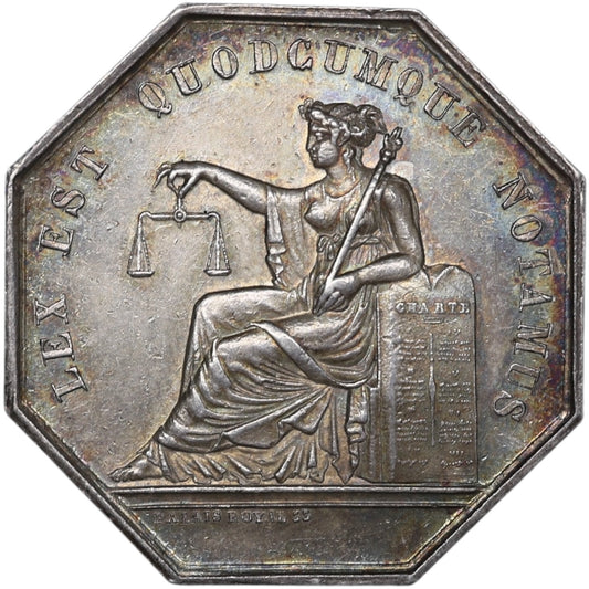 Ficha Notaria de Joigny (Yonne) Plata 13,53 gr 31 mm