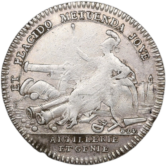 Ficha de Artillería e Ingeniería Luis XV plata 5,77 gr 28 mm