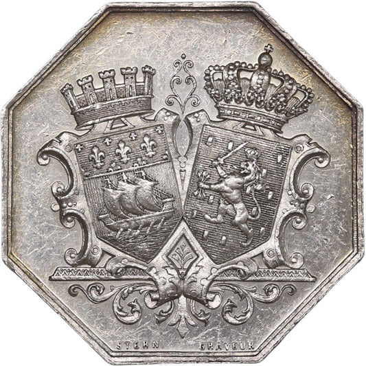 Token Banco de París y Países Bajos Plata 21,83 gr 36 mm