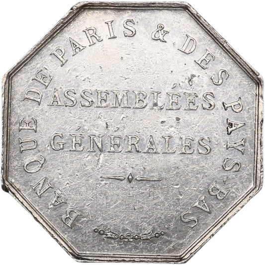 Token Banco de París y Países Bajos Plata 21,83 gr 36 mm