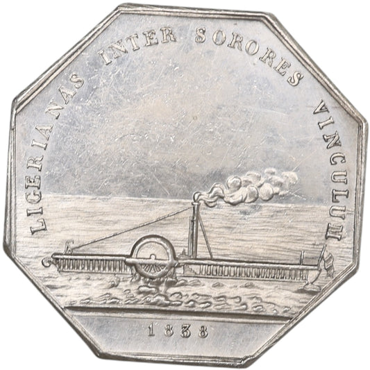 Jeton Argent Inexplosibles de la Loire 1838 13.04 gr  30.5 mm