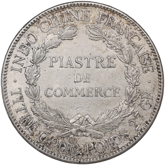 French Indochina Piastre de Commerce 1921 Silver 26.97 gr