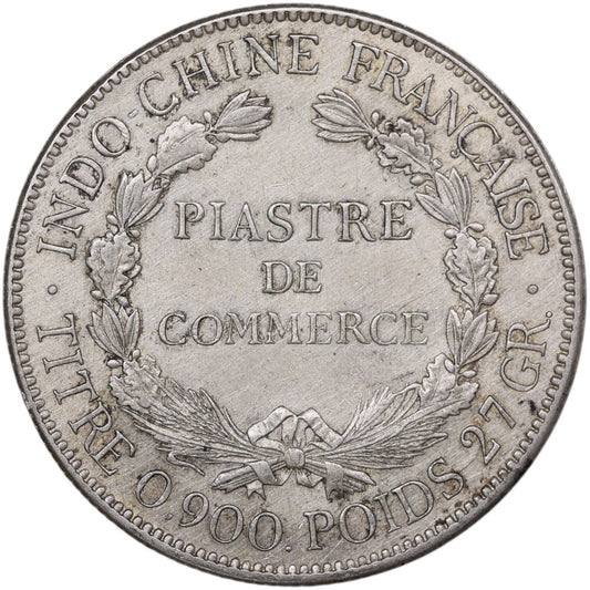 French Indochina Piastre de Commerce 1921 Silver 26,93 gr