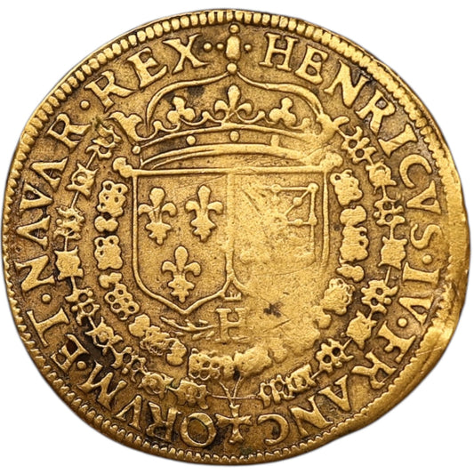 Jeton de Nuremberg à l'effigie d'Henri IV 1607 VVLTV QVO COELVM 3.45 gr