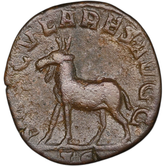 Philippe II (247-249) Sesterce Saeculares Avgg Chèvre 14.38 gr
