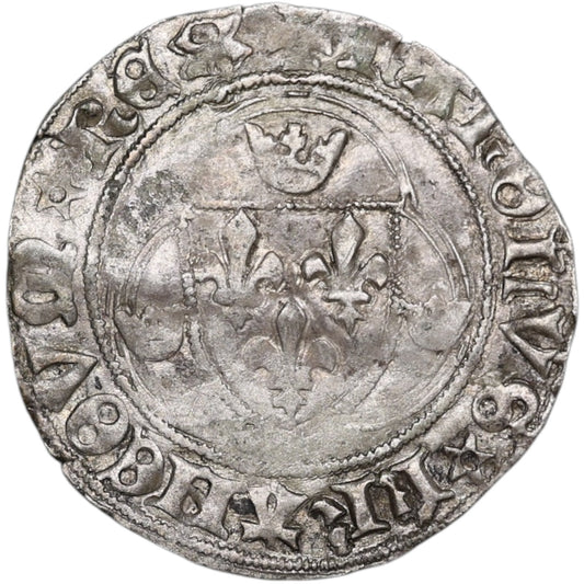 Charles VII (1422-1461) White at the Chalon sur Marne Crown 2.85 gr