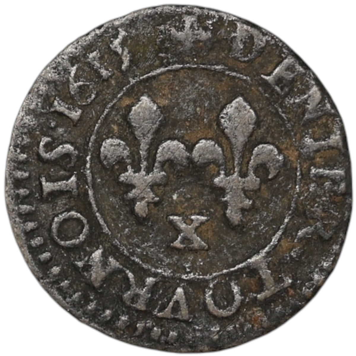 Louis XIII (1610-1643) Denier Tournois 1615 X Amiens 1.28 gr