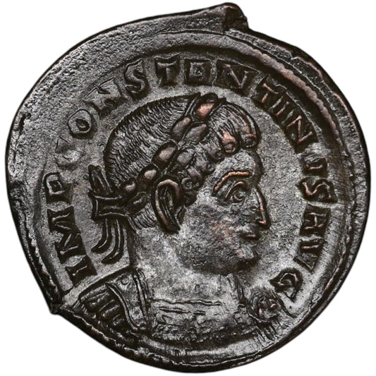 Constantin Ier (306-337) Follis alone Invicto Count Treves 4,31 gr 24 mm