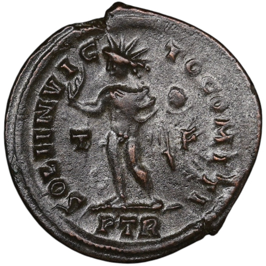 Constantin Ier (306-337) Follis alone Invicto Count Treves 4,31 gr 24 mm