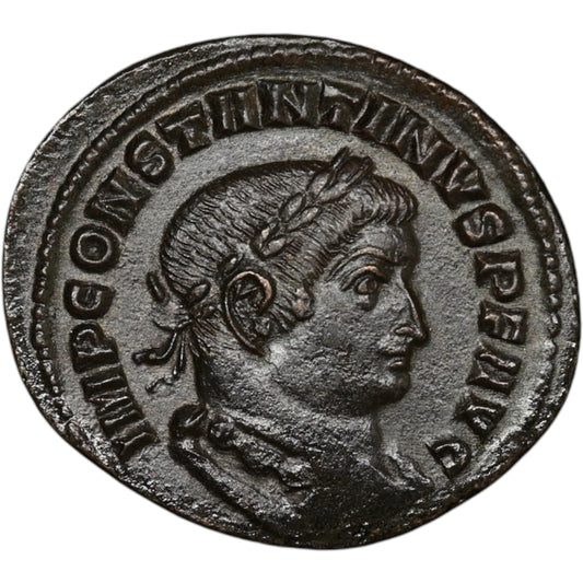 Constantin Ier (306-337) Follis alone Invicto Count Lyon 4,18 Gr 24,5 mm