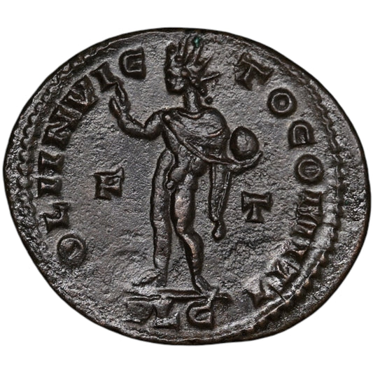 Constantin Ier (306-337) Follis alone Invicto Count Lyon 4,18 Gr 24,5 mm