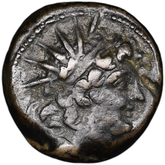Syria Kingdom Seleucid Antiochus VIII (121-96 BC) Antioch copper unit 6.77 GR 18.5 mm