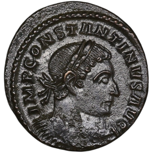 Constantin Ier (306-337) Follis Only Invicto Count London 3.38 gr 20 mm