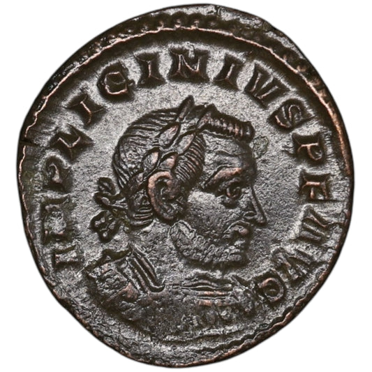 Licinius (308-324) Follis Genio Pop Rom Londres 3.39 gr 21 mm