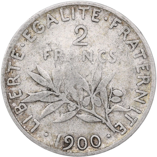 Semeuse 2 Francs 1900 Argent 9.81 gr