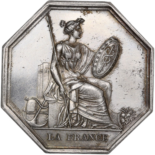 Jeton Compagnie d'assurance contre l'incendie à Paris. Ordonnance royale 27 février 1837 Argent 18.59 gr