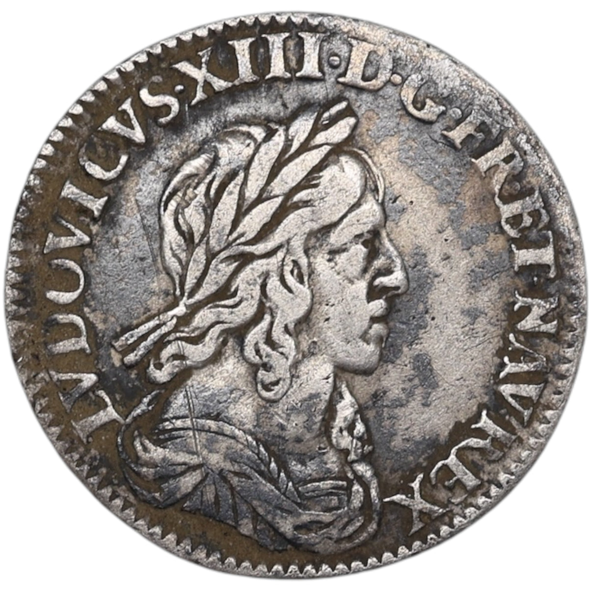 Louis XIII (1610-1643) 1/12 Douzième d'écu 1642 Paris Monnaie de Matignon 2.23 gr