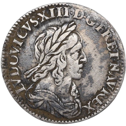 Louis XIII (1610-1643) 1/12 Douzième d'écu 1642 Paris Monnaie de Matignon 2.23 gr