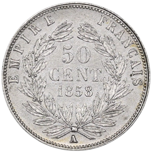 Napoléon III (1852-1870) 50 centimes 1858 A Paris Argent 2.49 gr