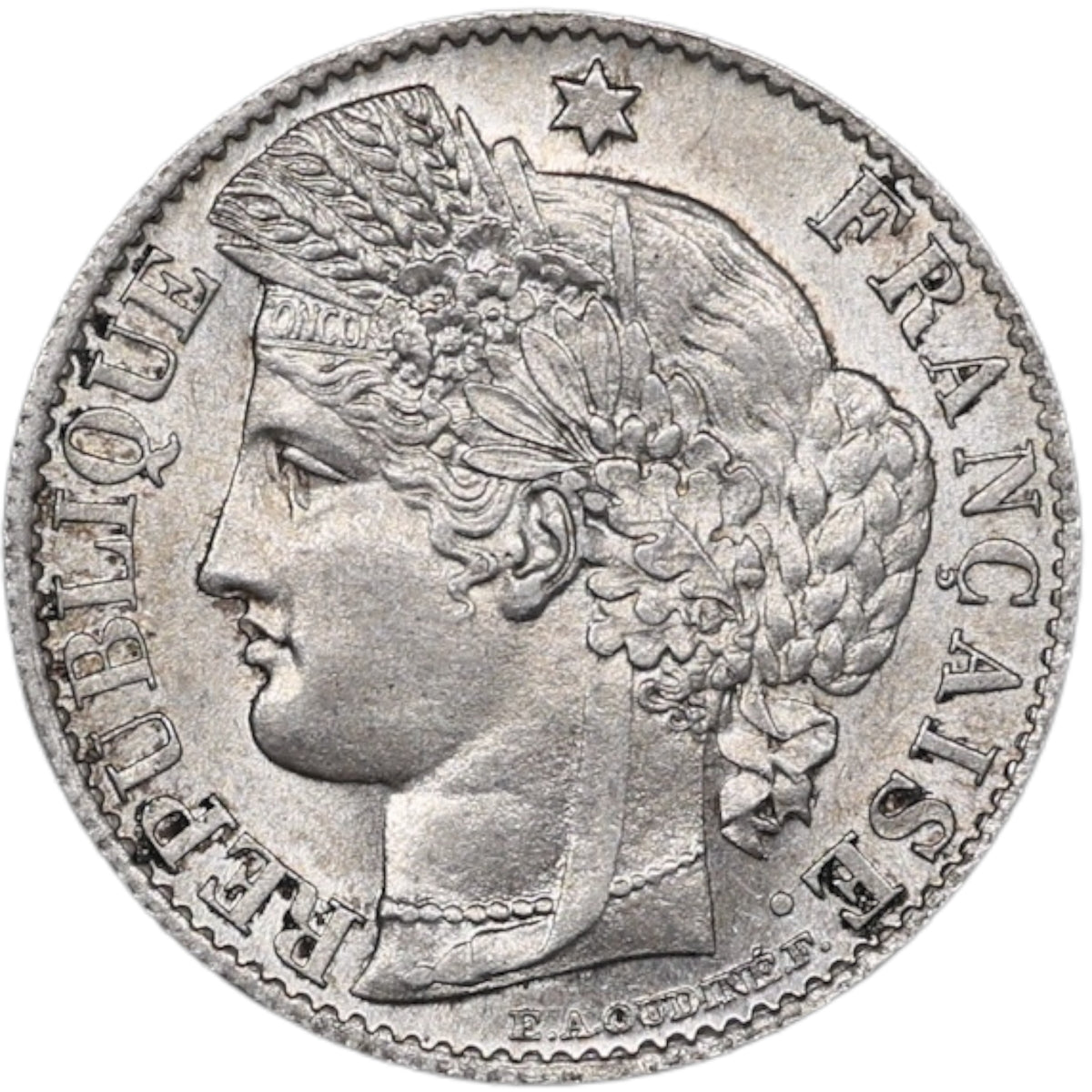 Cérès 50 Centimes 1888 Paris Argent 2.50 gr
