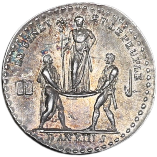 Premier Empire Quinaire du Sacre de l'Empereur 1805 Argent 1.34 gr