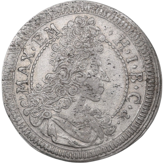 Allemagne Bavière Maximilien II Emmanuel (1679-1726) 15 Kreuzer 1696 Billon 5.62 gr