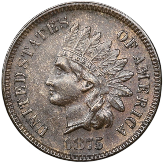 États-Unis USA One Cent Indian Head 1875 3.10 gr